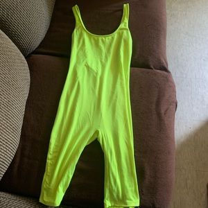 Neon Green short jumpsuit